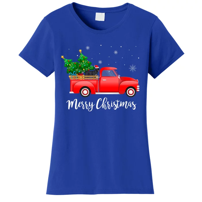 Cane Corso Mastiff Red Truck Christmas Tree Xmas Dog Lover Gift Women's T-Shirt