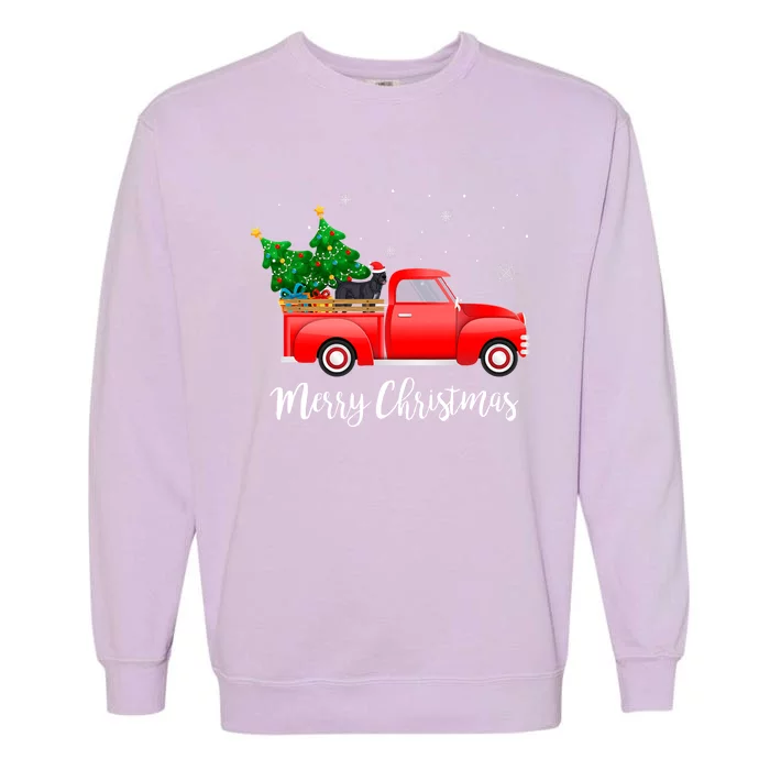 Cane Corso Mastiff Red Truck Christmas Tree Xmas Dog Lover Gift Garment-Dyed Sweatshirt