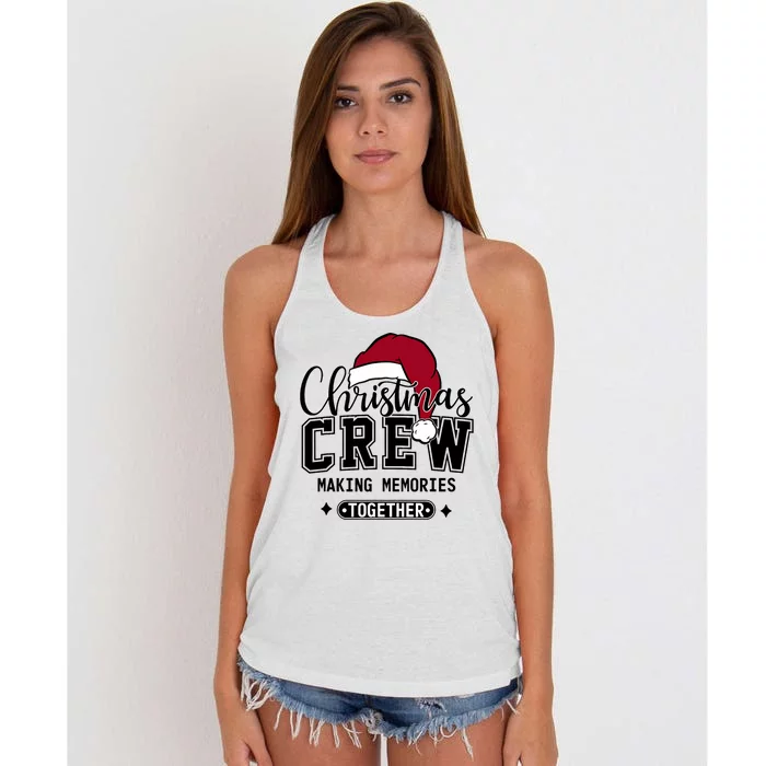 Christmas Crew Making Memories Together Matching Family Women's Knotted Racerback Tank