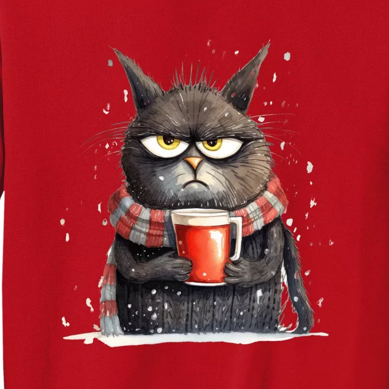 Christmas Cat Mulled Wine Sweatshirt