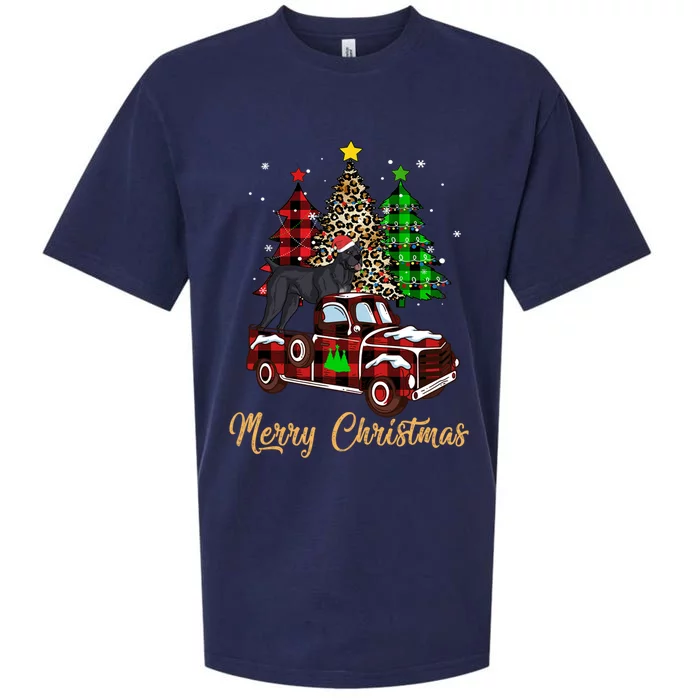 Cane Corso Mastiff Riding Red Truck Xmas Merry Christmas Gift Sueded Cloud Jersey T-Shirt