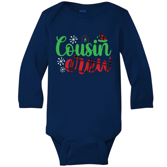 Cousin Crew Matching Family Christmas Cousin Crew Gift Baby Long Sleeve Bodysuit