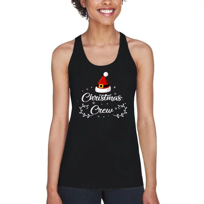 Christmas Crew Merry Christmas Hat Santa Women's Racerback Tank