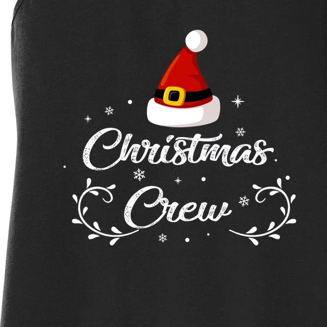 Christmas Crew Merry Christmas Hat Santa Women's Racerback Tank