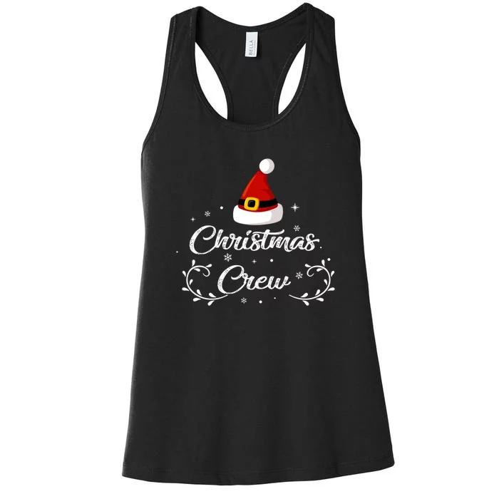 Christmas Crew Merry Christmas Hat Santa Women's Racerback Tank