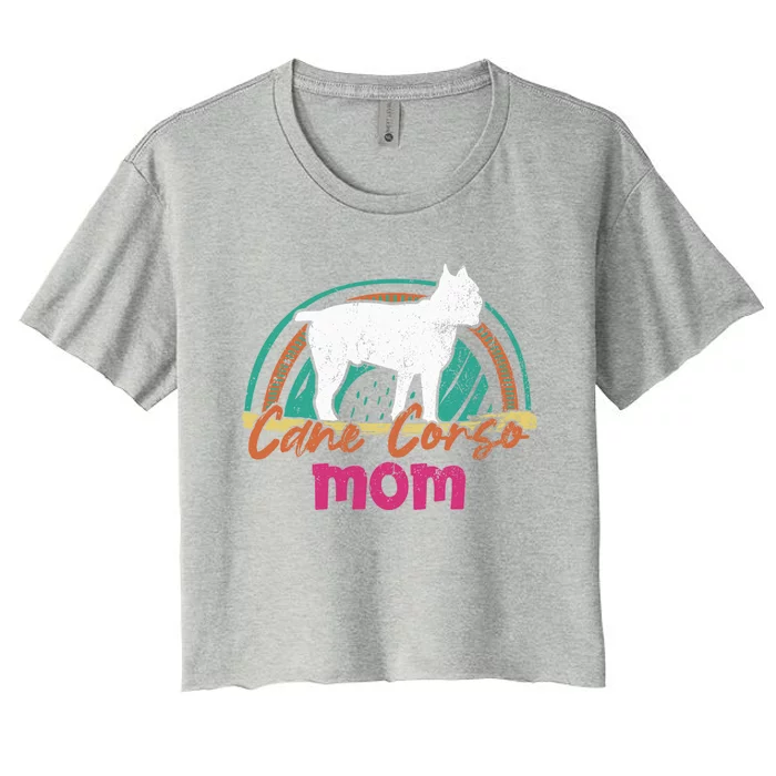 Cane Corso Mom Gift Cane Corso Dog Meaningful Gift Women's Crop Top Tee