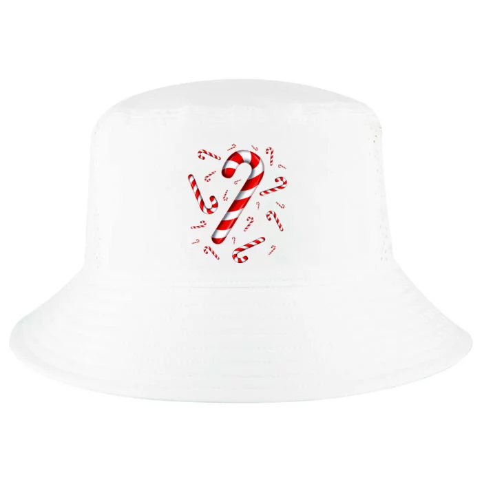 Candy Cane Merry And Bright Red And White Candy Costume Cool Comfort Performance Bucket Hat