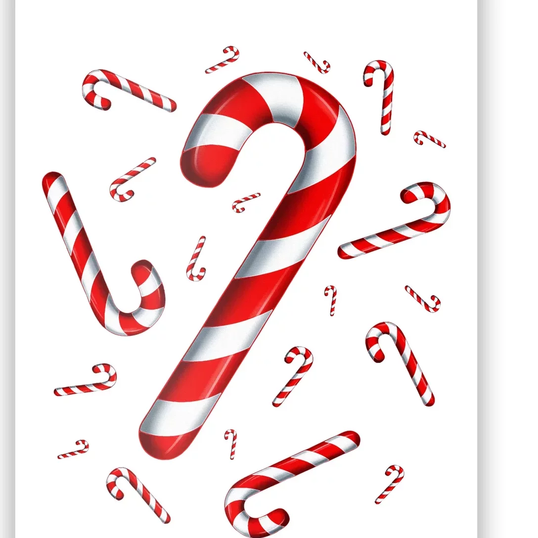 Candy Cane Merry And Bright Red And White Candy Costume Poster