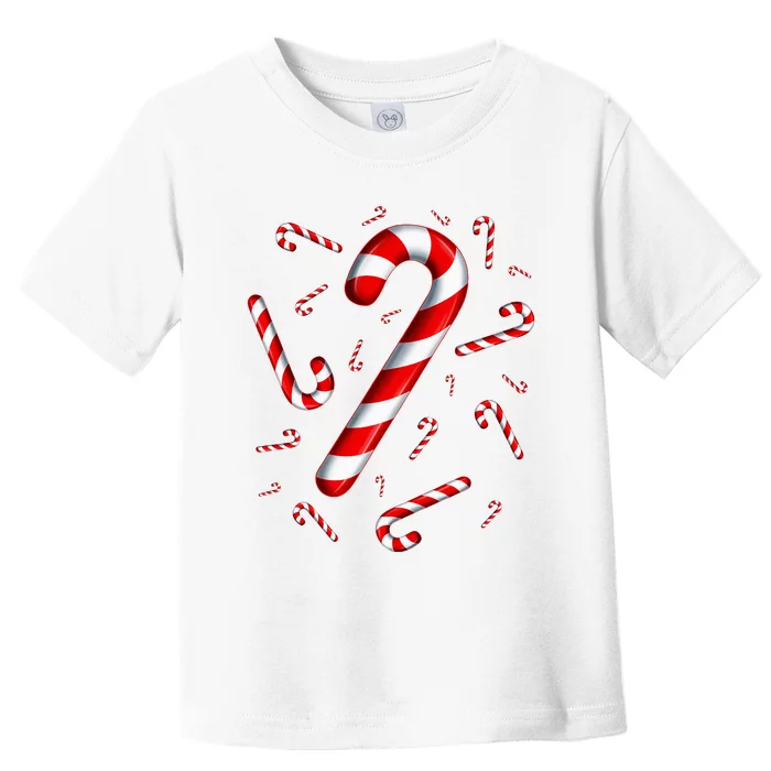 Candy Cane Merry And Bright Red And White Candy Costume Toddler T-Shirt