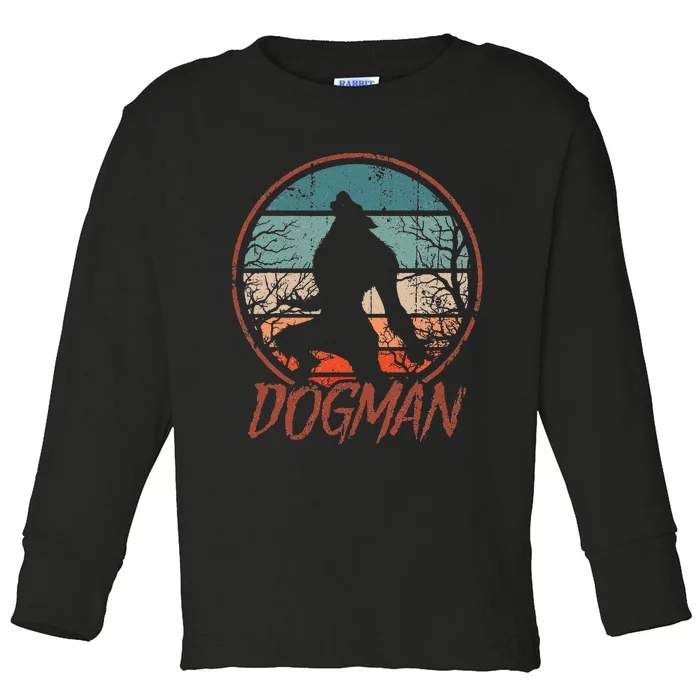 Cryptids Cryptozoology Monsters State of Michigan Dogman Toddler Long Sleeve Shirt