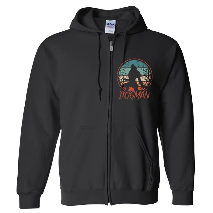 Cryptids Cryptozoology Monsters State of Michigan Dogman Full Zip Hoodie