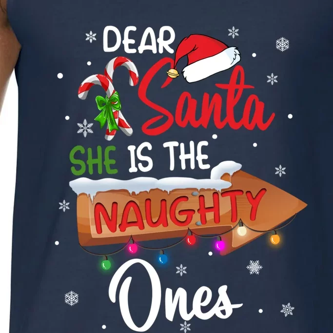 Christmas Couple Matching Dear Santa SheS The Naughty One Gift Comfort Colors® Tank Top