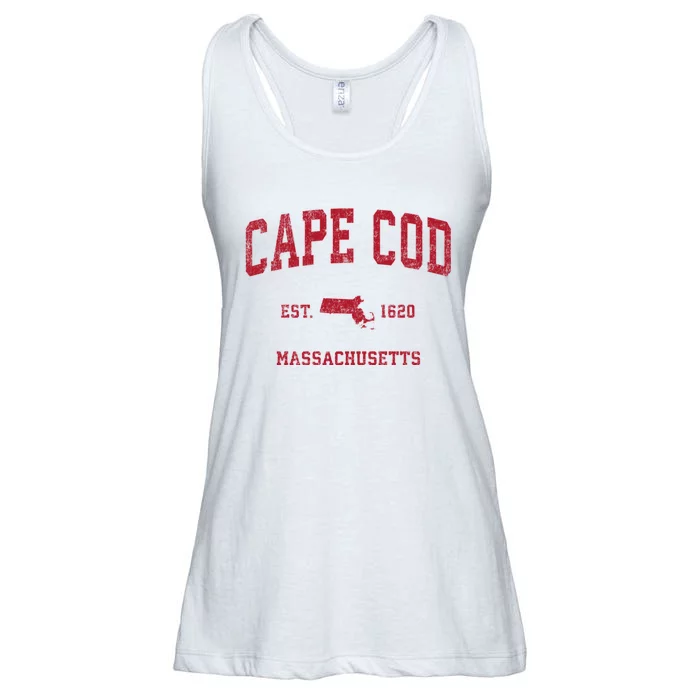 Cape Cod Massachusetts Ma Vintage Sports Ladies Essential Flowy Tank