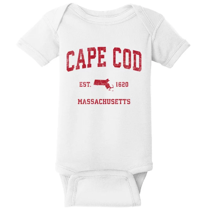 Cape Cod Massachusetts Ma Vintage Sports Baby Bodysuit