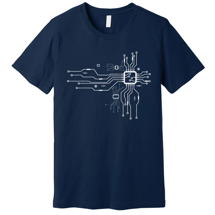 Computer Chip Motherboard Cpu Heart Programmer Graphic Premium T-Shirt