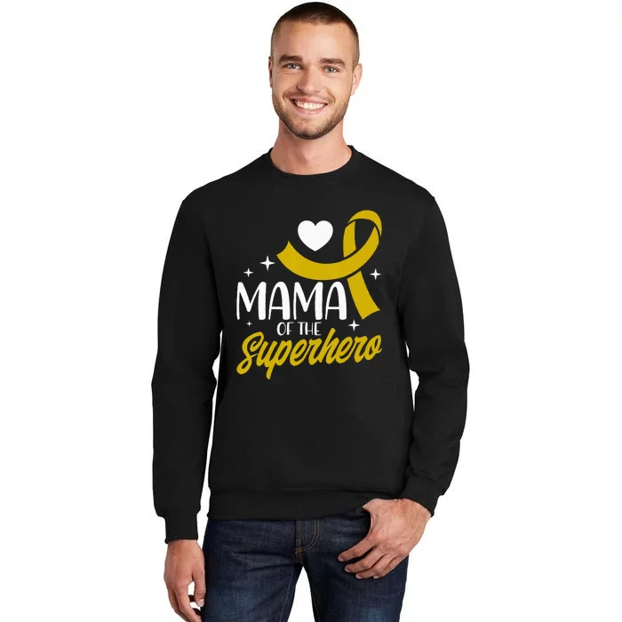 Childhood Cancer Mama Of A Superhero Ribbon Sweatshirt