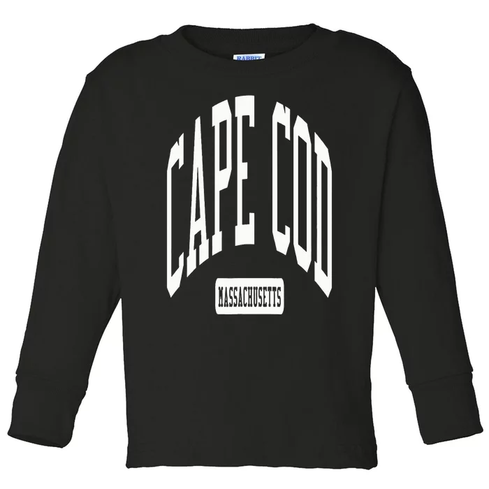 Cape Cod Massachusetts MA College University Style Toddler Long Sleeve Shirt