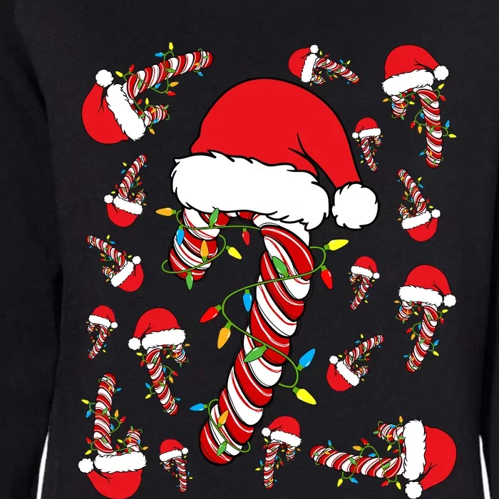 Candy Cane Merry And Bright Red And White Funny Christmas Womens California Wash Sweatshirt