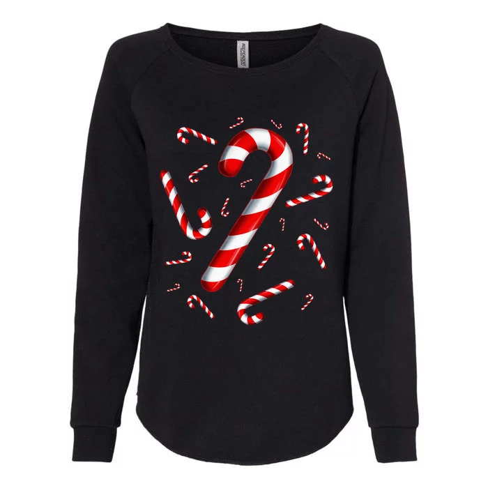 Candy Cane Merry And Bright Red And White Candy Costume Womens California Wash Sweatshirt