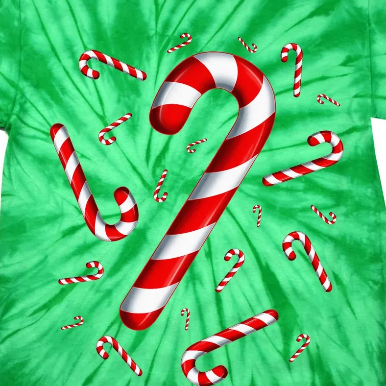 Candy Cane Merry And Bright Red And White Candy Costume Tie-Dye T-Shirt