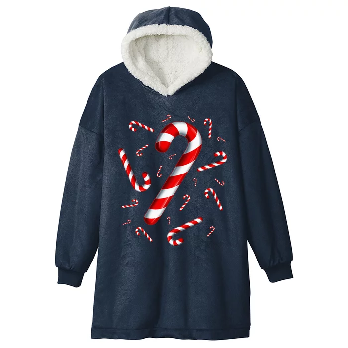 Candy Cane Merry And Bright Red And White Candy Costume Hooded Wearable Blanket