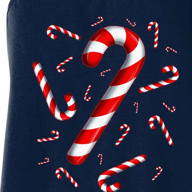 Candy Cane Merry And Bright Red And White Candy Costume Women's Racerback Tank