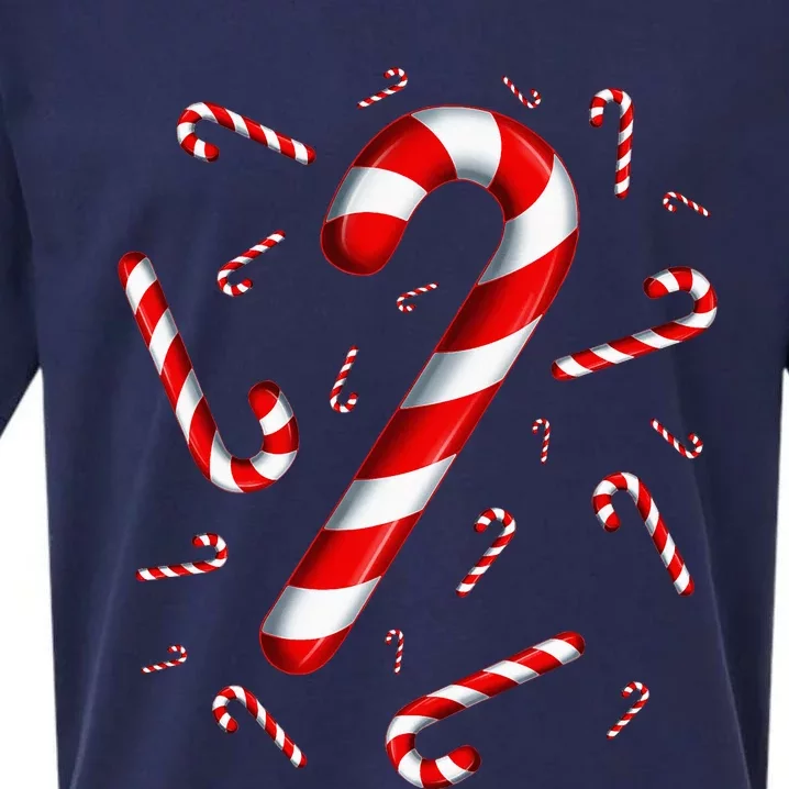 Candy Cane Merry And Bright Red And White Candy Costume Sueded Cloud Jersey T-Shirt