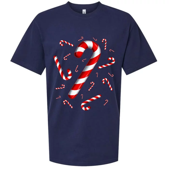 Candy Cane Merry And Bright Red And White Candy Costume Sueded Cloud Jersey T-Shirt