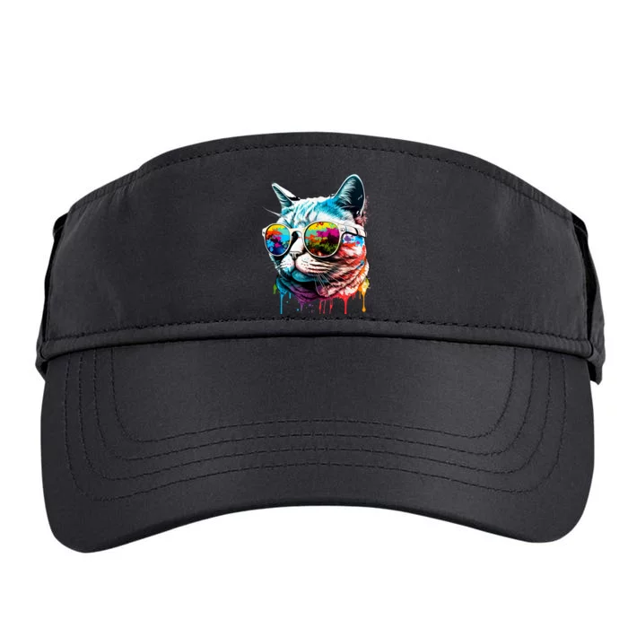 Cute Cat Motif Pop Art Cat Adult Drive Performance Visor