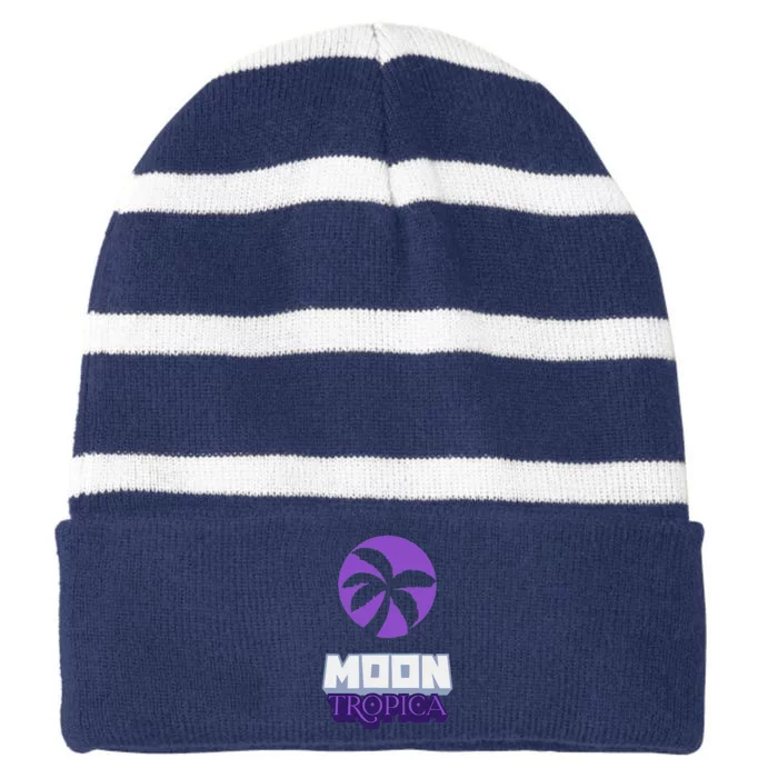 Cah Crypto Moon Tropica Crypto Moon Tropica Striped Beanie with Solid Band