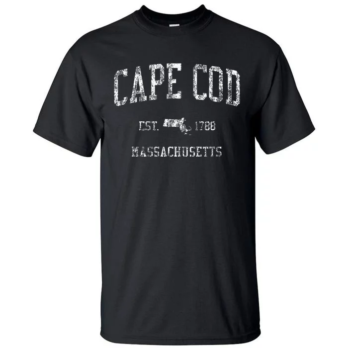 Cape Cod Massachusetts Vintage Sports Tall T-Shirt