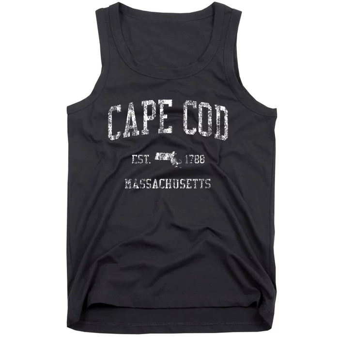 Cape Cod Massachusetts Vintage Sports Tank Top