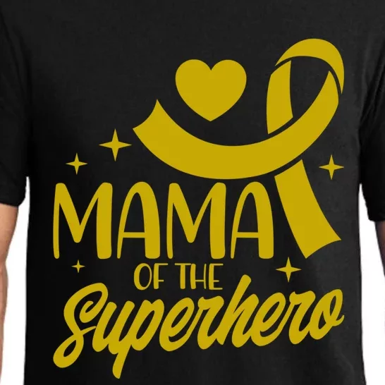 Childhood Cancer Mama Of A Superhero Ribbon Gift Pajama Set