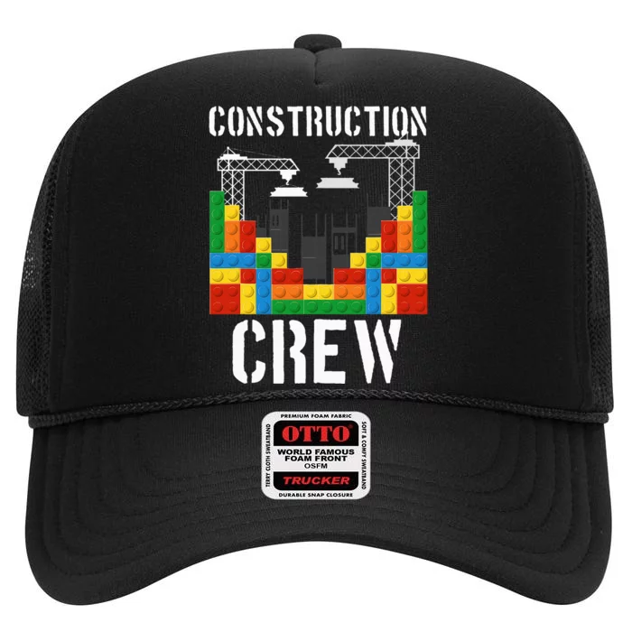 Construction Crew Master Builder Bricklayer Building Blocks High Crown Mesh Trucker Hat