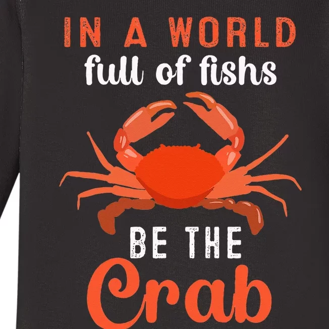 Crab Cancer Maryland Baltimore Crayfish Crabs Lobster Baby Long Sleeve Bodysuit