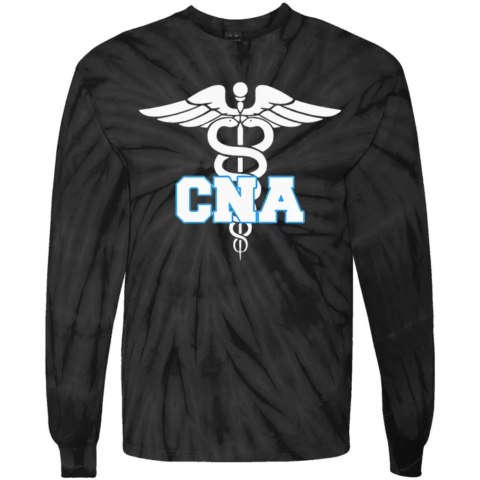 CNA Caduceus Medical Symbol Nurse Gifts Tie-Dye Long Sleeve Shirt