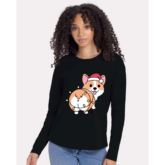 Christmas Corgi Mom Corgi Lover Xmas Light Animal Holiday Funny Gift Womens Cotton Relaxed Long Sleeve T-Shirt