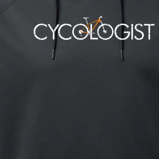 Cycologist Cool MTB Cycling Bicycle Fathers Day Cyclist Bike Performance Fleece Hoodie