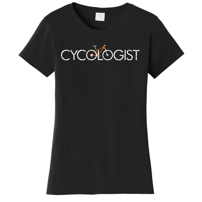 Cycologist Cool MTB Cycling Bicycle Fathers Day Cyclist Bike Women's T-Shirt