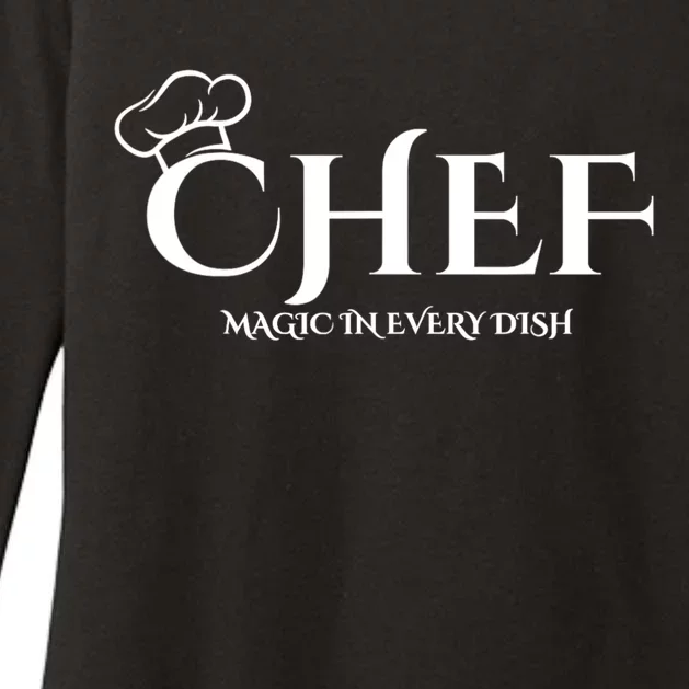 Cute Chef Magic In Every Dish Womens CVC Long Sleeve Shirt