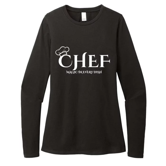 Cute Chef Magic In Every Dish Womens CVC Long Sleeve Shirt