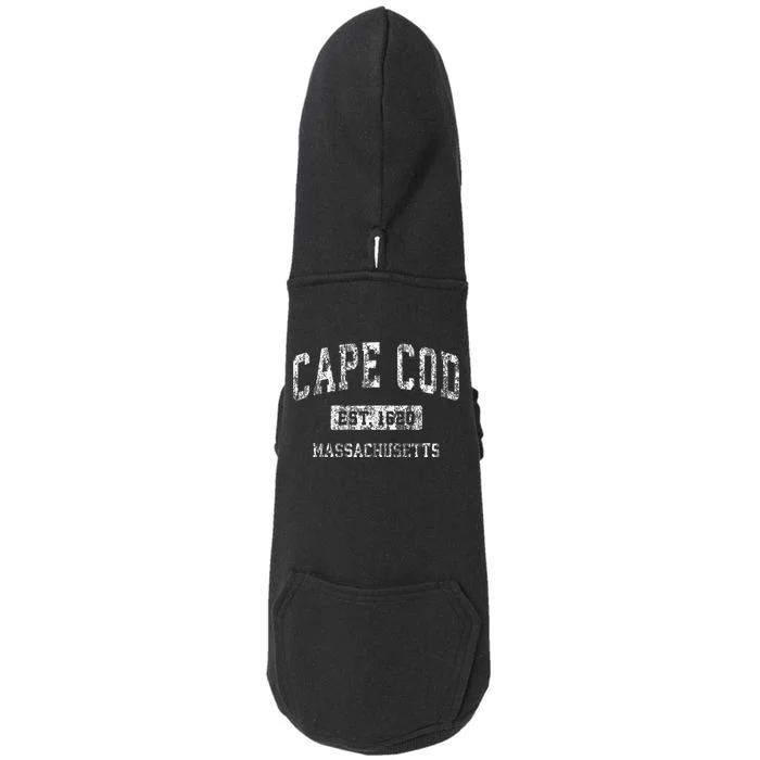 Cape Cod Massachusetts Ma Vintage Sports Established Doggie 3-End Fleece Hoodie