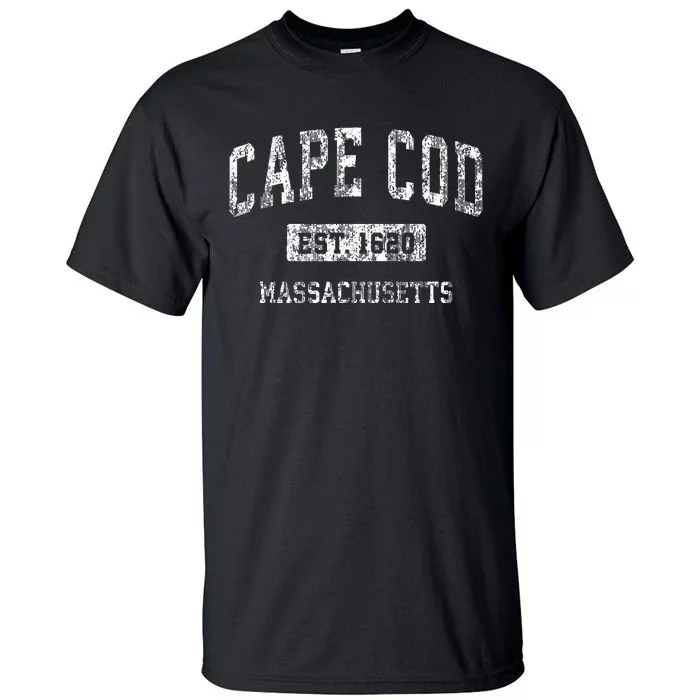 Cape Cod Massachusetts Ma Vintage Sports Established Tall T-Shirt