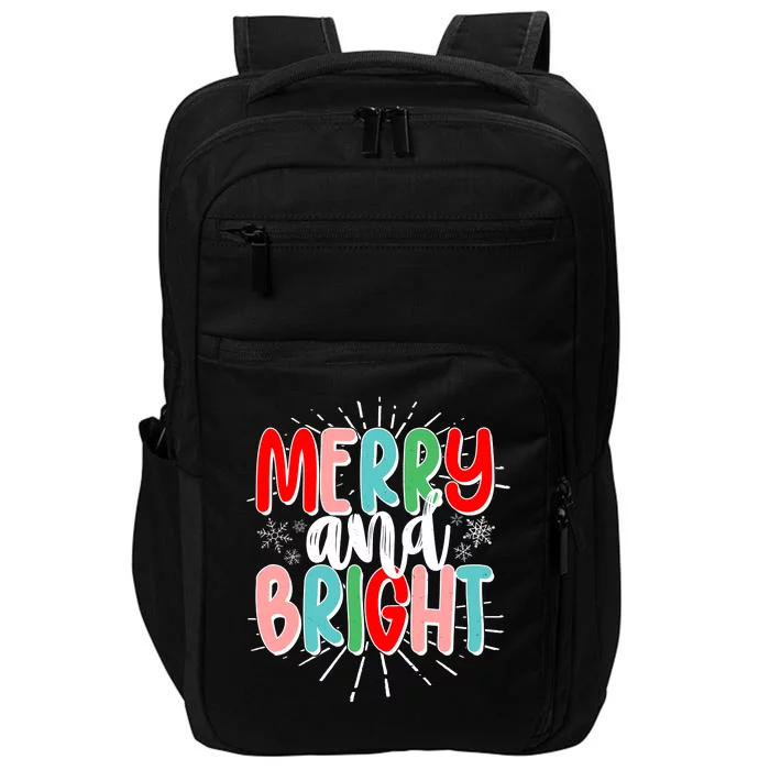 Cute Christmas Merry And Bright Impact Tech Backpack