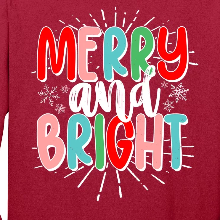 Cute Christmas Merry And Bright Long Sleeve Shirt