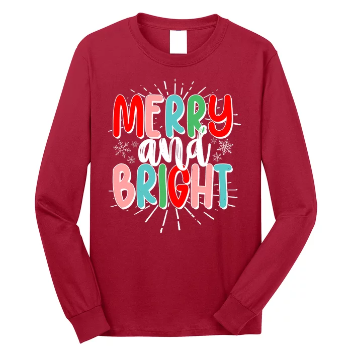 Cute Christmas Merry And Bright Long Sleeve Shirt