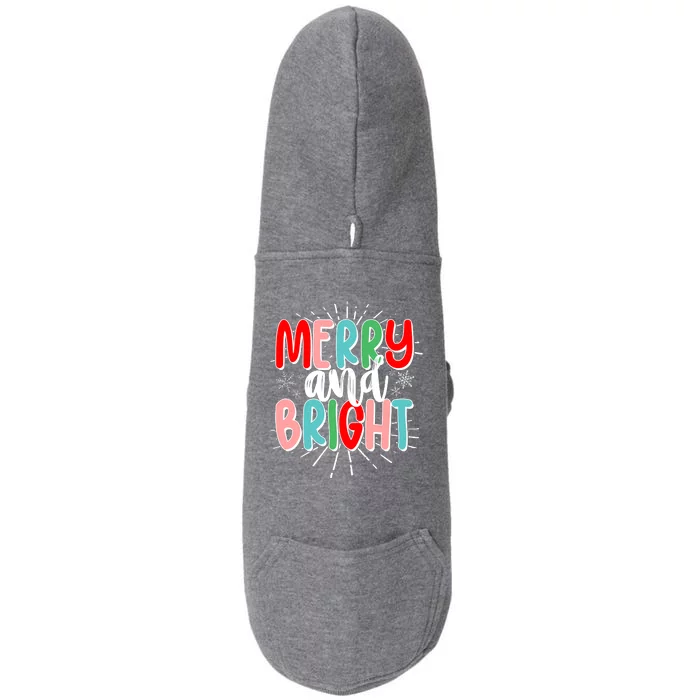 Cute Christmas Merry And Bright Doggie 3-End Fleece Hoodie