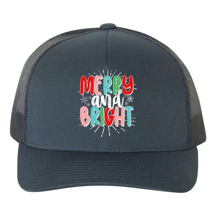 Cute Christmas Merry And Bright Yupoong Adult 5-Panel Trucker Hat