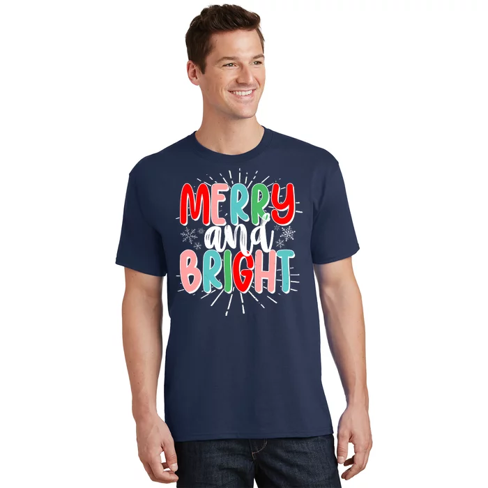 Cute Christmas Merry And Bright T-Shirt