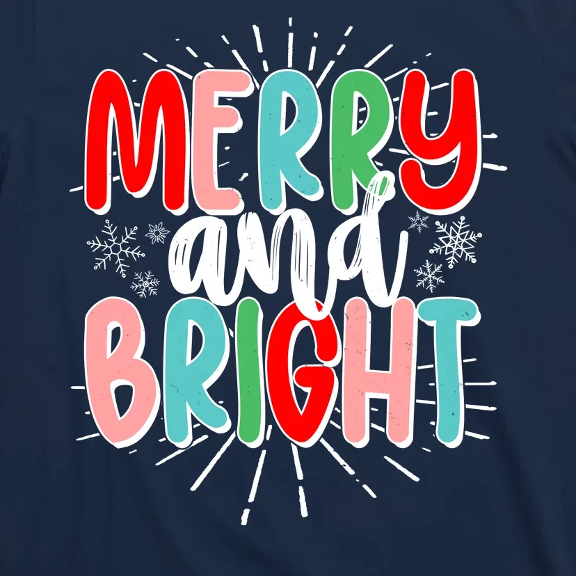 Cute Christmas Merry And Bright T-Shirt